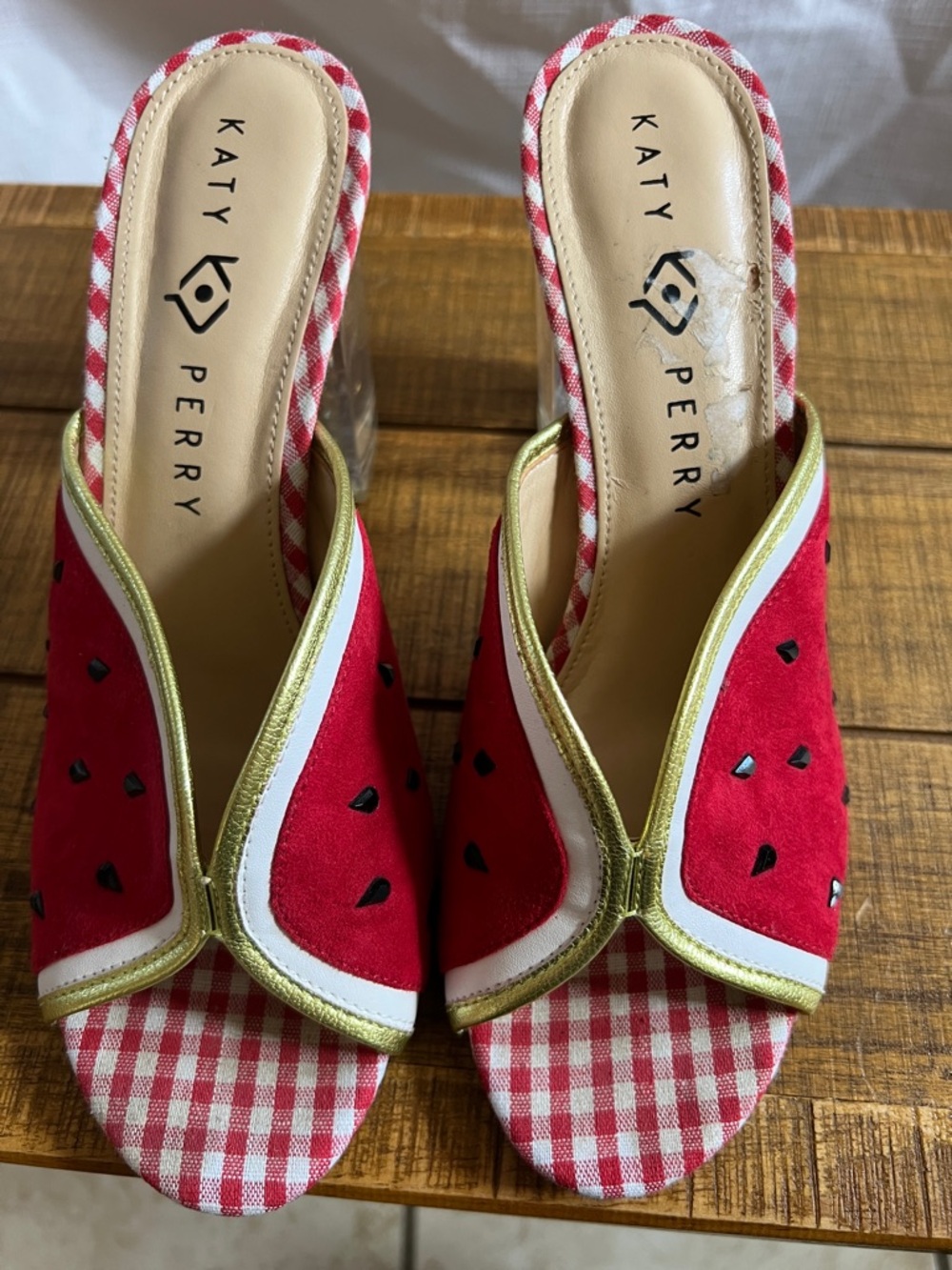 Katy Perry Collections Red & Green Watermelon-Accent Mules - Picture 6 of 7